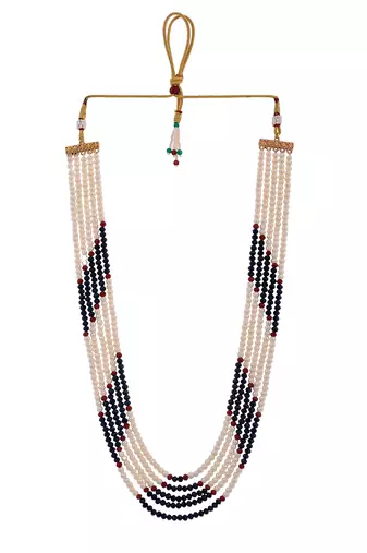 Handcrafted beautiful long layered pearl nacklace for women/girls