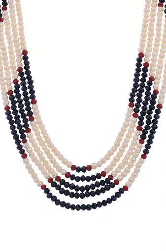 Handcrafted beautiful long layered pearl nacklace for women/girls
