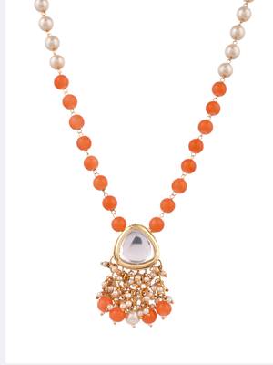 Handcrafted beautiful long layered pearl nacklace for women/girls 3