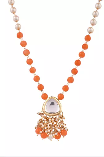 Handcrafted beautiful long layered pearl nacklace for women/girls