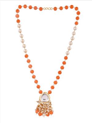 Handcrafted beautiful long layered pearl nacklace for women/girls 4