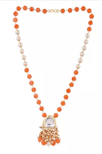 Handcrafted beautiful long layered pearl nacklace for women/girls