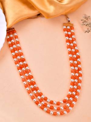 Gold-plated pearls layered necklace 2