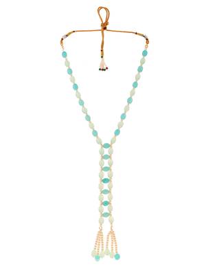 Gold-plated pearls tasselled necklace 3
