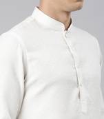 White self design cotton kurtas