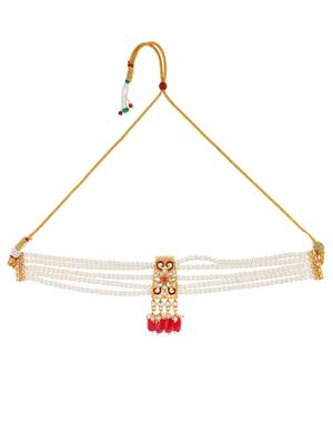 Traditional gold tone kunden pearls necklace for womens 3