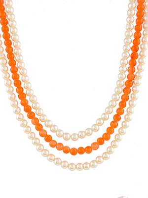 Gold-plated pearls layered necklace 4