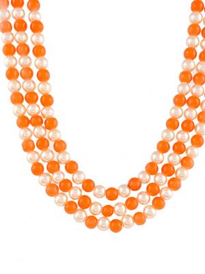 Gold-plated pearls layered necklace 4