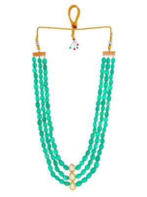 Traditional  green & gold-tone necklace 3