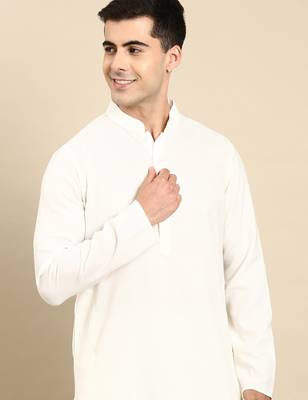 White twill weave cotton kurtas 1