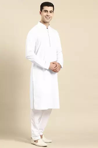 White fine cotton kurtas