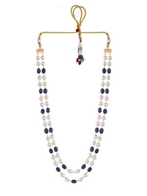 Gold-plated pearls tasselled necklace 4