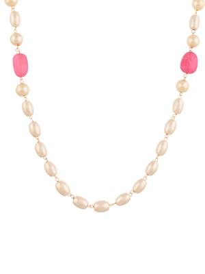Gold-plated pearls tasselled necklace for women 4