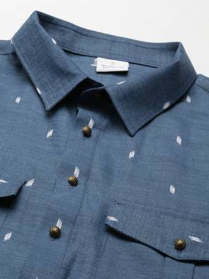 Denim blue cotton pathani with salwar 3