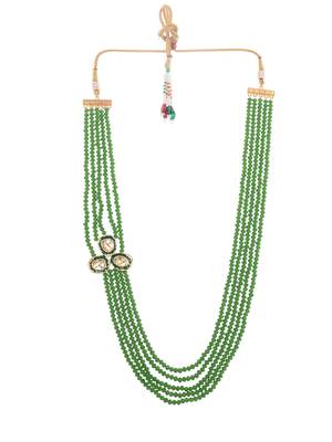 Kundan five layer crystal beads necklace 3