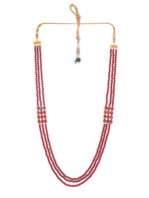 3 layer  kundan & red  beads necklace 3