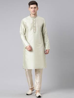 Sage green embroidered kurtas 2