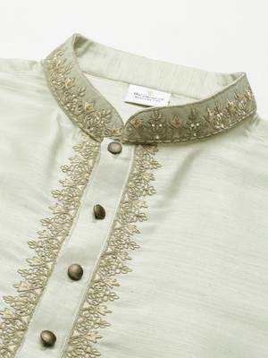 Sage green embroidered kurtas 3