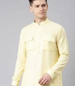 Yellow pathani kurtas