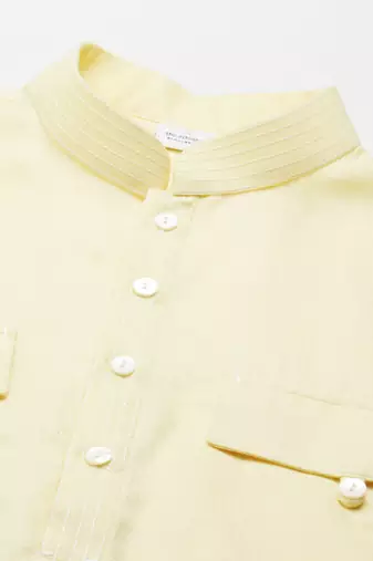 Yellow pathani kurtas