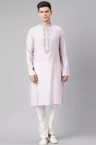Lavender embroidered kurtas