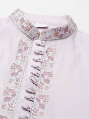 Lavender embroidered kurtas 3