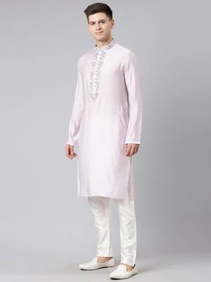 Lavender embroidered kurtas 4