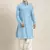 Light blue cotton pathani with salwar