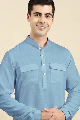 Light blue pathani kurtas
