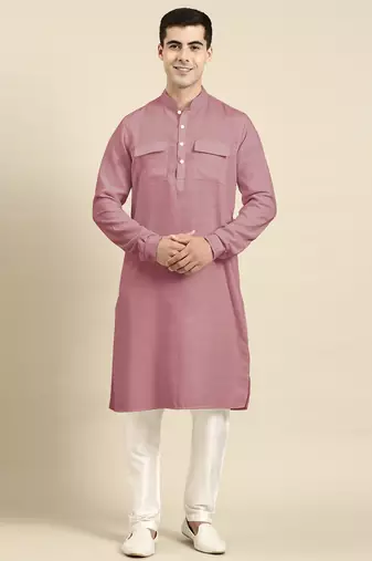Pink pathani kurtas