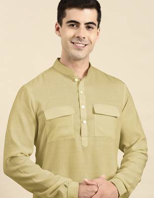 Greenish beige pathani kurtas 1