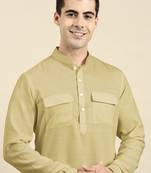 Greenish beige pathani kurtas
