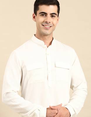 Off white pathani kurtas 1