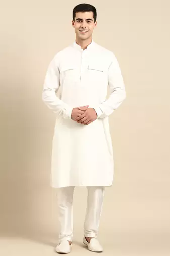 Off white pathani kurtas
