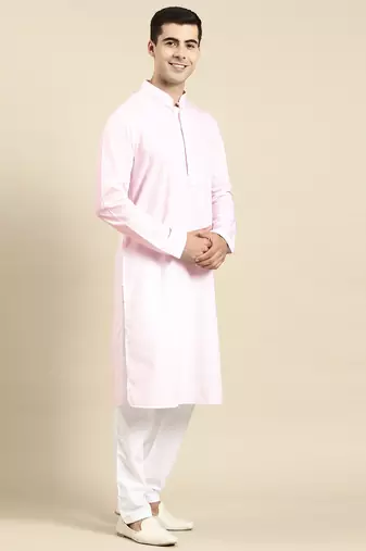 Light pink fine cotton kurtas