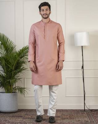 Dark pink fine cotton kurtas 1