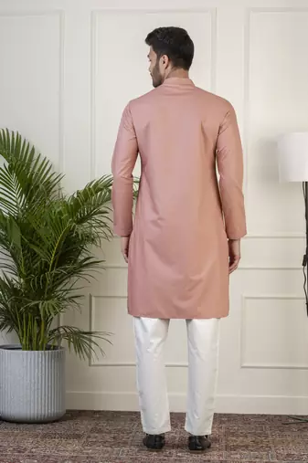 Dark pink fine cotton kurtas