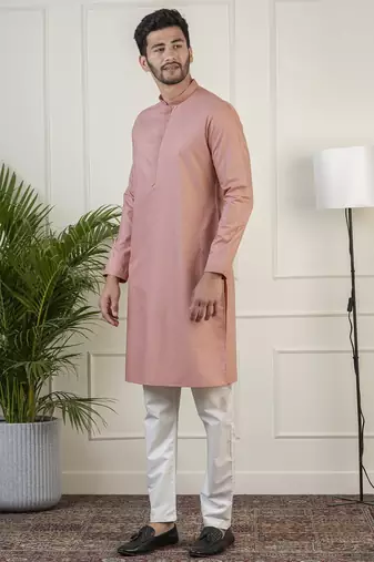 Dark pink fine cotton kurtas