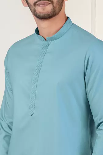 Teal fine cotton kurtas