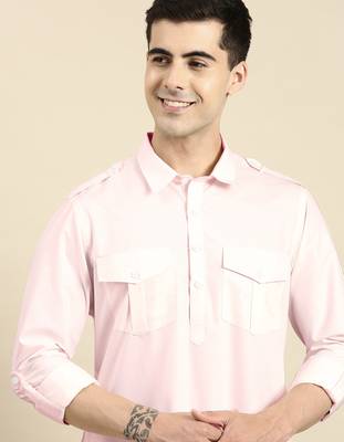 Light pink fine cotton pathani with salwar 1