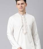 Off white embroidered kurtas