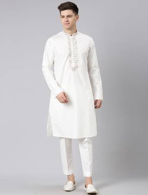 Off white embroidered kurtas 2