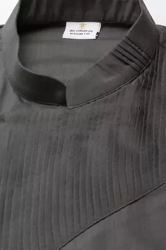 Grey pleated cotton kurtas