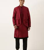 Maroon ombre layered kurtas