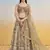 Ivory Embroidery Net A Line Lehenga With Blouse