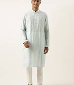 Sky blue mirror embroidered kurtas
