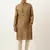 Mustard brown jacquard embroidered kurtas
