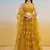 Mustard Yellow Embroidered Net A Line Lehenga With Blouse