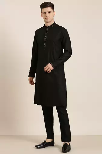 Black cotton dori embroidery kurtas