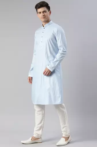 Sky blue cotton kurtas